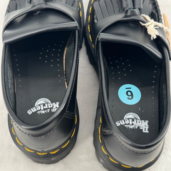 Dr Martens Adrian Quad Kiltie Platform Loafers Black Leather Womens 6 Retro Vibe - Picture 4 of 8